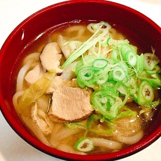 絶対美味しい☆干し椎茸鶏うどん